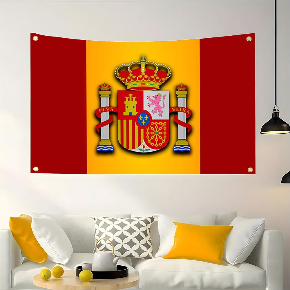 Retro Gaming Banner - 1PC Famous Spain Flags Retro Football