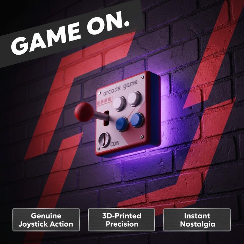 Retro Gaming Gif - Retro Arcade Game Button Switch Plate,