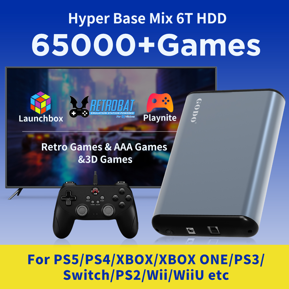 JMachen 6TB Portable Gaming HD - Retro Gaming Hdd ulasan dan harga