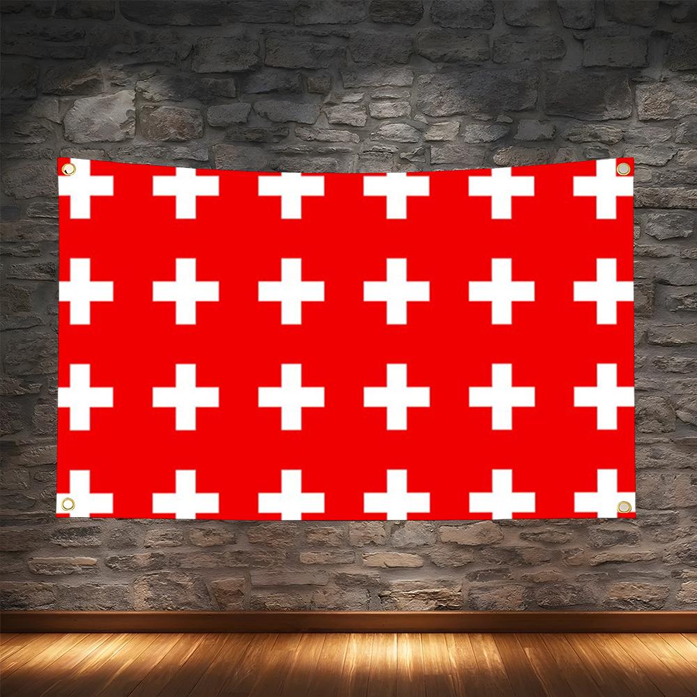 1PC Famous Switzerland Flags R - Retro Gaming Banner ulasan dan harga