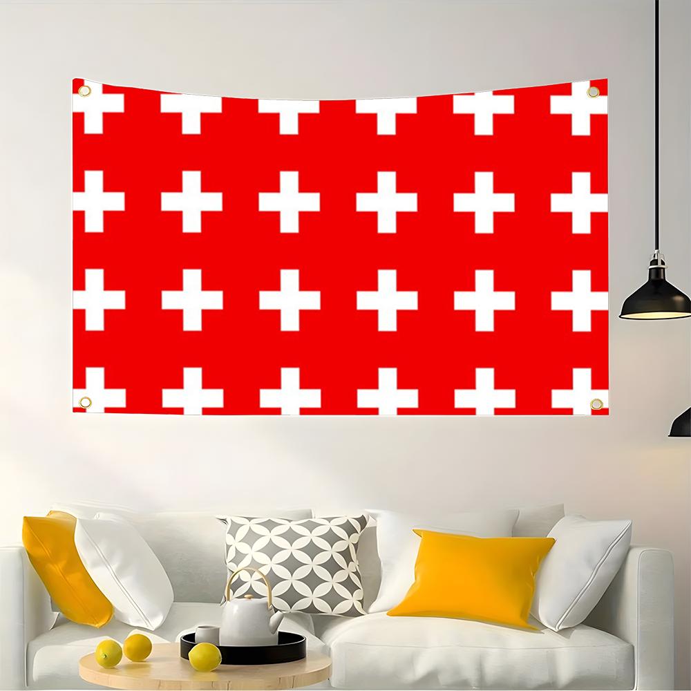 1PC Famous Switzerland Flags R - Retro Gaming Banner ulasan dan harga