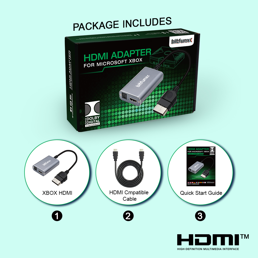 Bitfunx HDMI™ Adapter for XBOX - Retro Gaming Cable ulasan dan harga