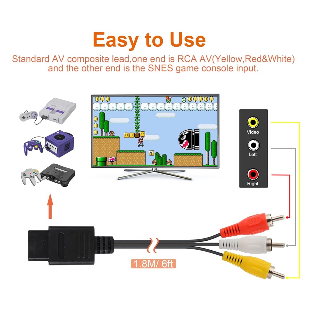 N64/Gamecube/SNES/SFC High Qua - Retro Gaming Cable ulasan dan harga