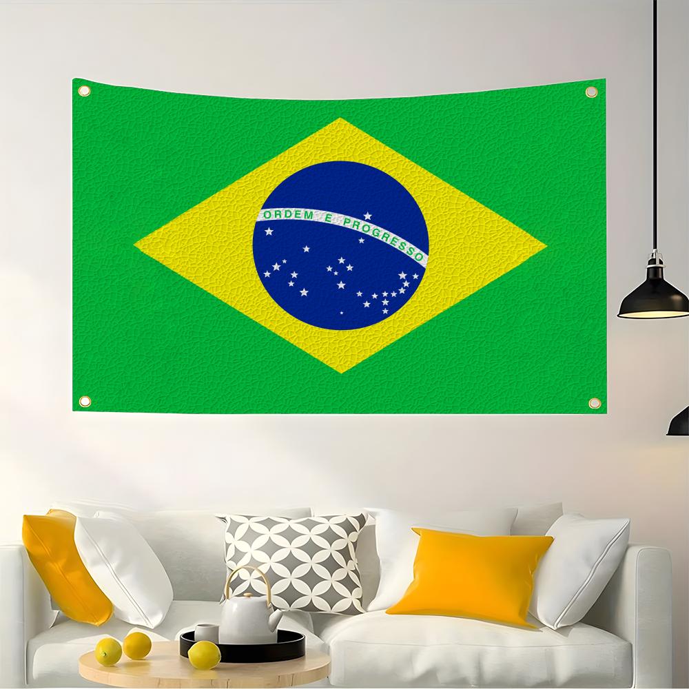 1PC Famosu Brazil Flags Retro  - Retro Gaming Banner ulasan dan harga