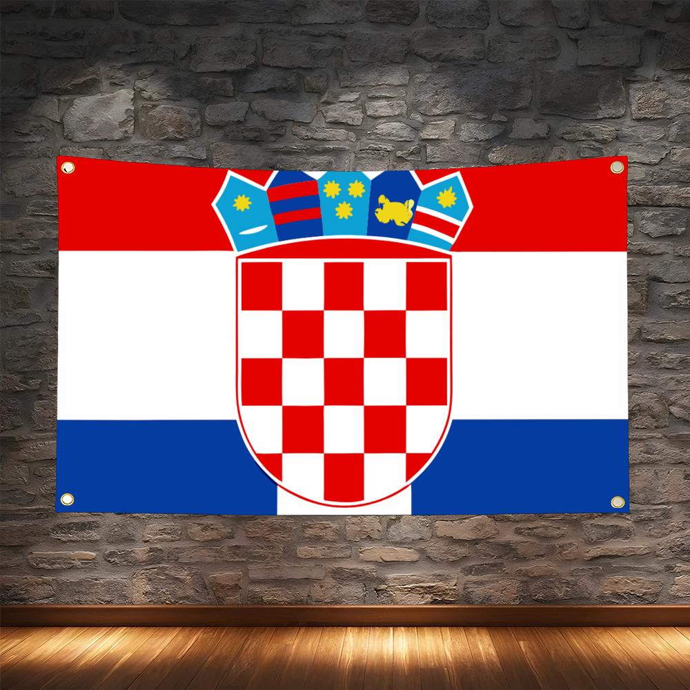 1PC Famous Croatia Flags Retro - Retro Gaming Banner ulasan dan harga