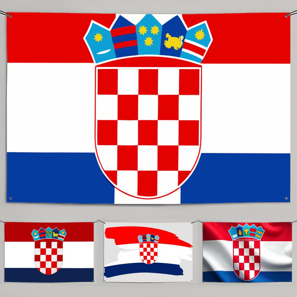 1PC Famous Croatia Flags Retro - Retro Gaming Banner ulasan dan harga